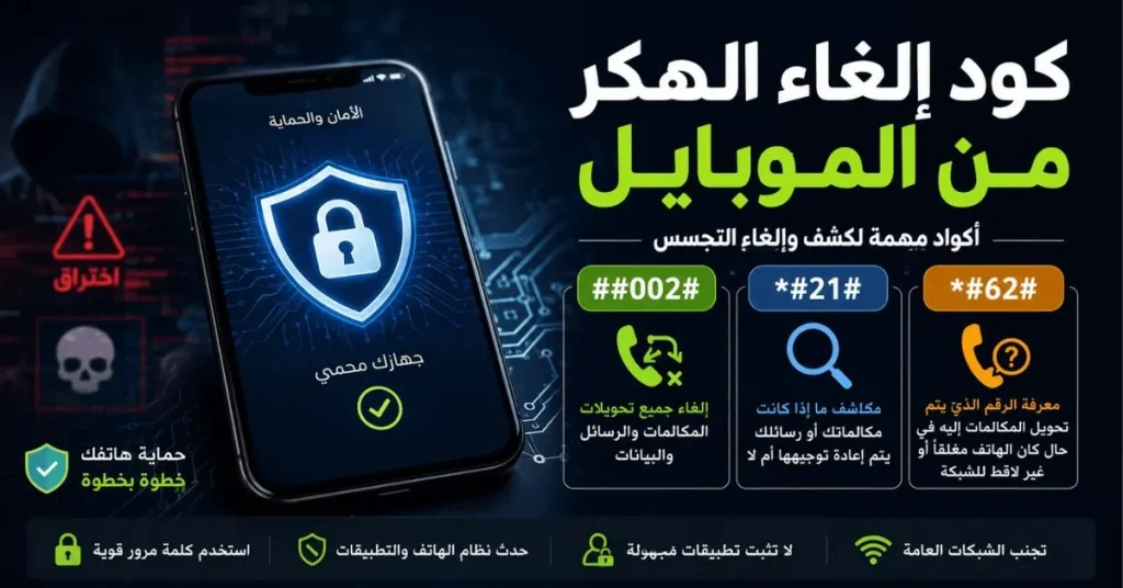 كود إلغاء الهكر من الموبايل وكيفية حماية هاتفك من التجسس